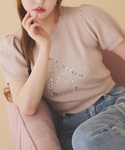 【one after another】ロゴビジューニット