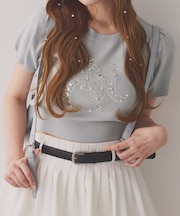 【one after another】ロゴビジューニット