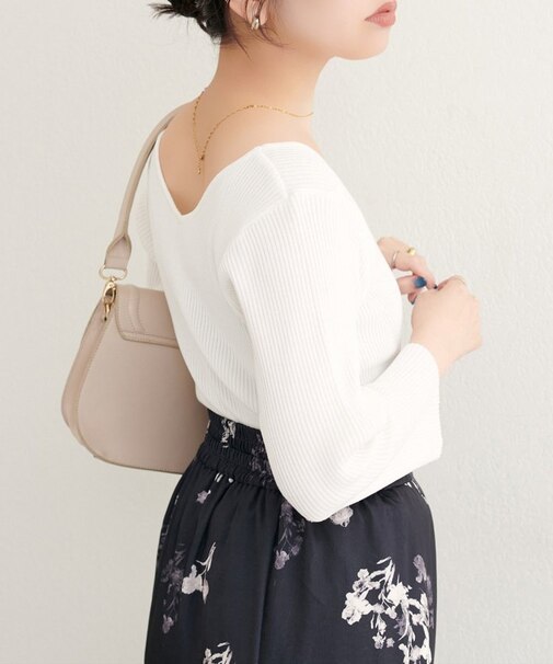 【EVERY.VERY niceclaup】前後２WAY7分袖リブニット