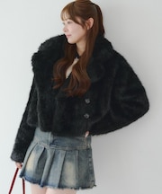 フェイクファーダブルジャケット