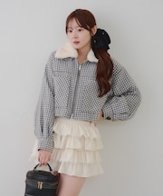 【RMAF】衿ファー付チャックショートジャケット