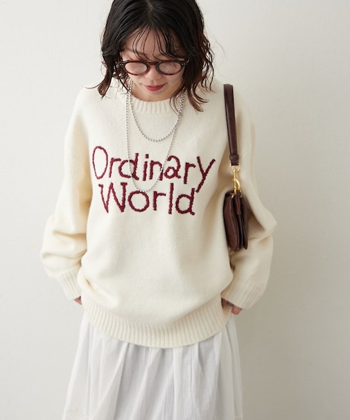 【NAO】刺繍ロゴニットプルオーバー