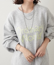 【NAO】刺繍ロゴニットプルオーバー