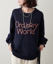 【NAO】刺繍ロゴニットプルオーバー