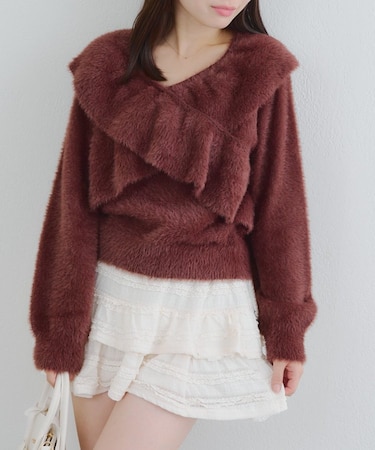 【RMAF】フェザークロスフリルニット