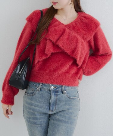 【RMAF】フェザークロスフリルニット