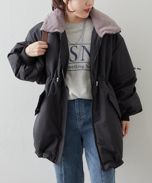 衿ファードロスト中綿ジャケット