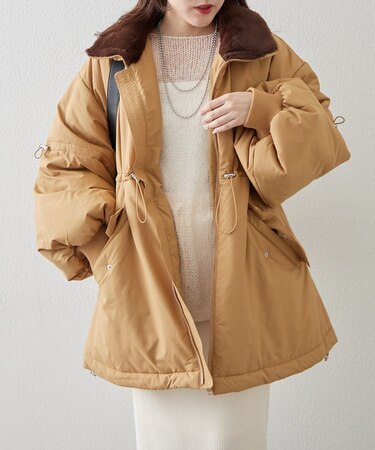 衿ファードロスト中綿ジャケット