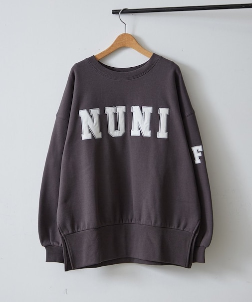 【NUNIFE】スリット入り裏起毛スウェット