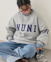 【NUNIFE】スリット入り裏起毛スウェット