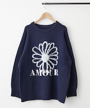 お花ジャガードニット