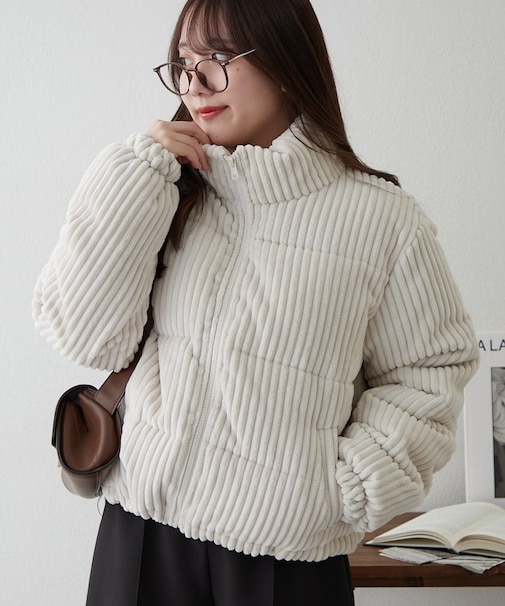 コーデュロイ中綿ブルゾン