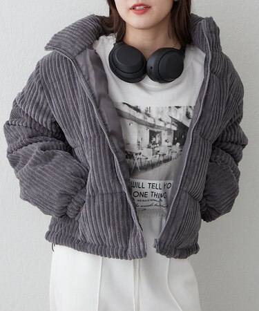 コーデュロイ中綿ブルゾン