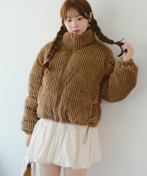 コーデュロイ中綿ブルゾン