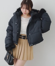 フェイクファー付ZIPエコダウン