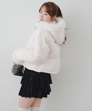 フェイクファー付ZIPエコダウン