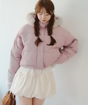 フェイクファー付ZIPエコダウン