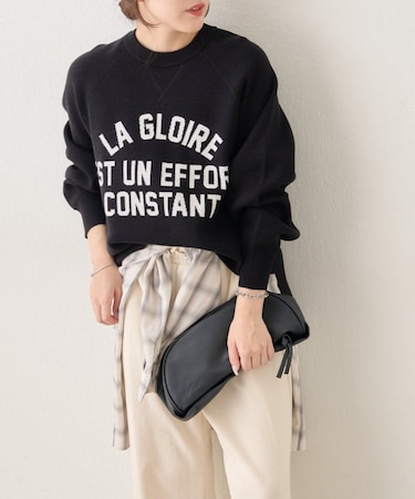 アソートロゴスエットライクニットプルオーバー