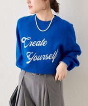 アソートロゴスエットライクニットプルオーバー