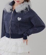 【RMAF】フードファー付キラキラパーカー