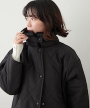 ファー衿キルティングコート