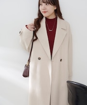 ウールライクダブルチェスターコート