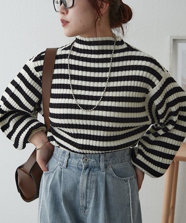 【RMAF】ボトルネックリブニット