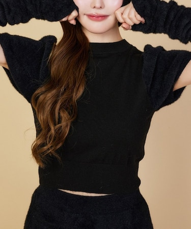 【one after another】アームウォーマー付きニット