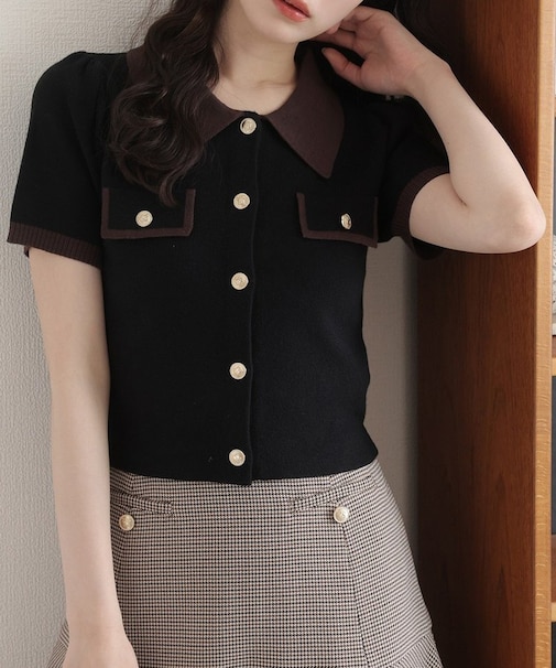 【one after another】配色ニット