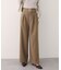 【natural couture】バックルベルト付きタックパンツ