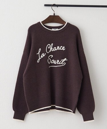 【NAO】コード刺繍ロゴプルオーバー