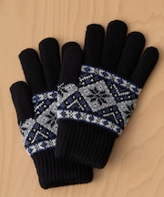 ジャガード柄手袋