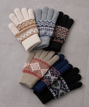 ジャガード柄手袋