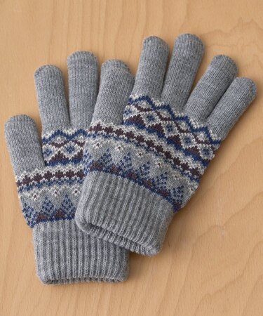 ジャガード柄手袋