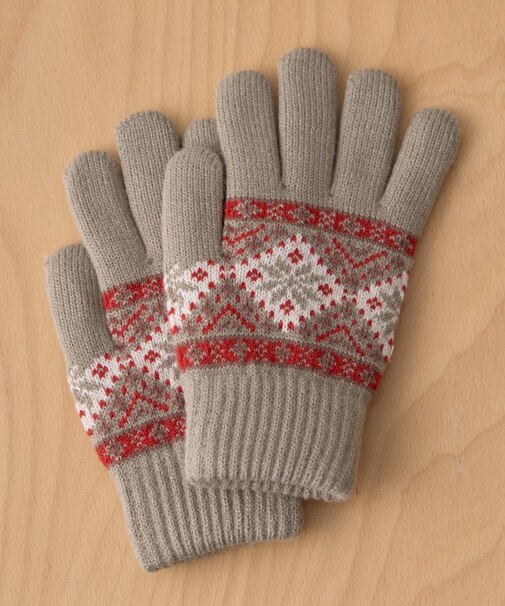 ジャガード柄手袋