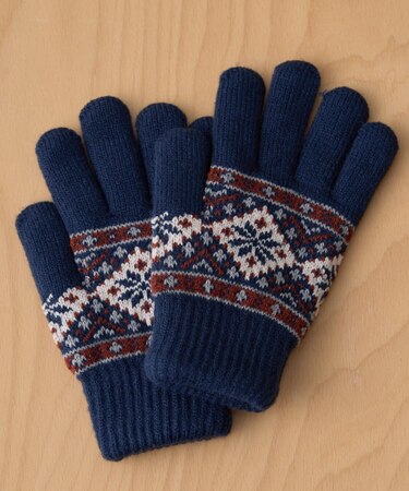 ジャガード柄手袋