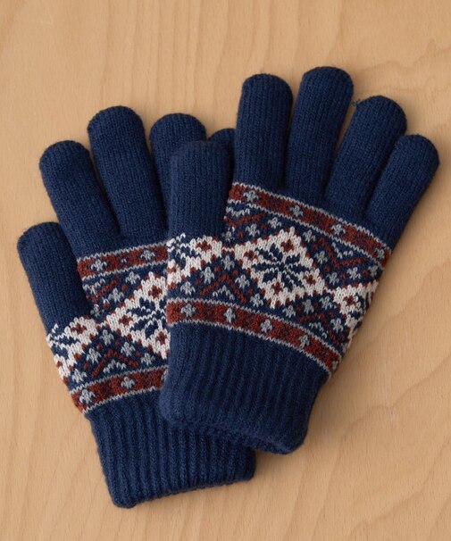 ジャガード柄手袋