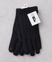 \スマホタッチ/ケーブル編み手袋