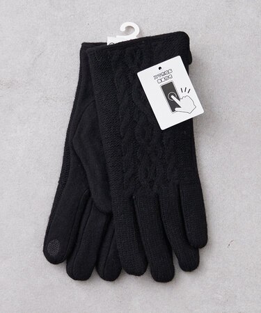 ＼スマホタッチ／ケーブル編み手袋