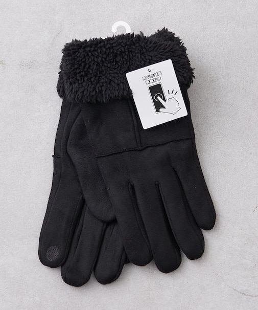 スマホタッチ機能付き!ムートン風手袋
