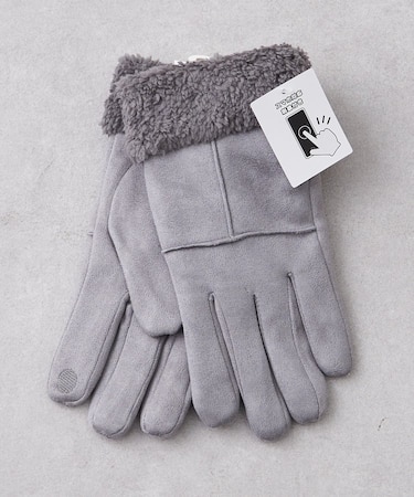スマホタッチ機能付き!ムートン風手袋