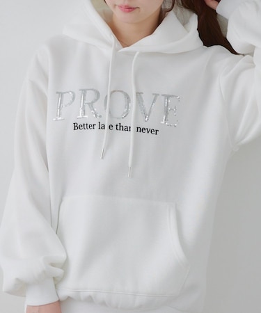 キラキラロゴ裏起毛BIGパーカー