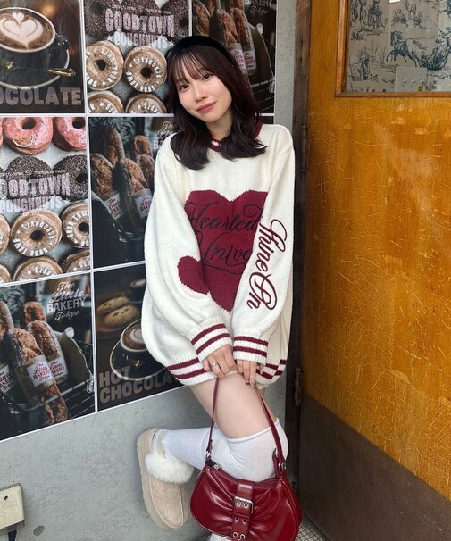 【HolidayCollection】モールハートBIGニット