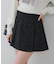 【セットアップ対応】ツイード裾チラリミニスカート