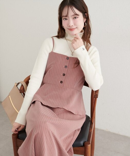 【natural couture】ペプラムビスチェ+タイトスカート