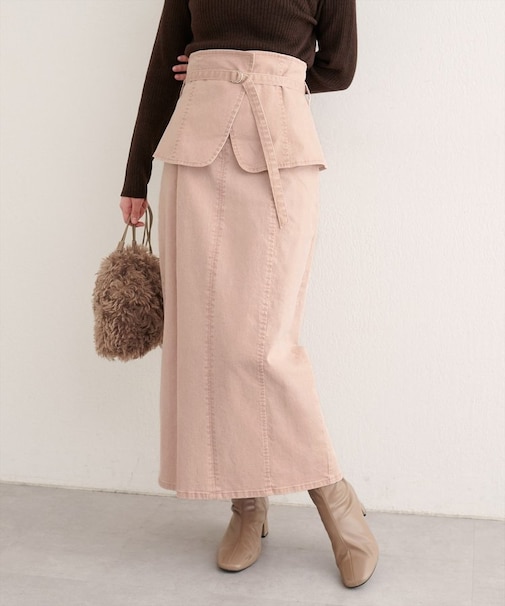 【Every very】コルセットベルトデニムスカート