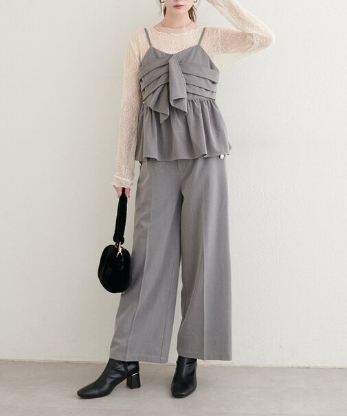 【natural couture】サイドボタンパンツ