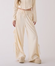 【one after another】サイドレースベロアリボンパンツ