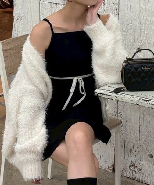 【one after another】後ろレースアップキャミワンピ