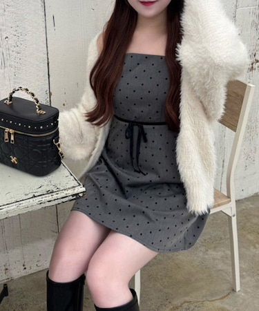 【one after another】後ろレースアップキャミワンピ